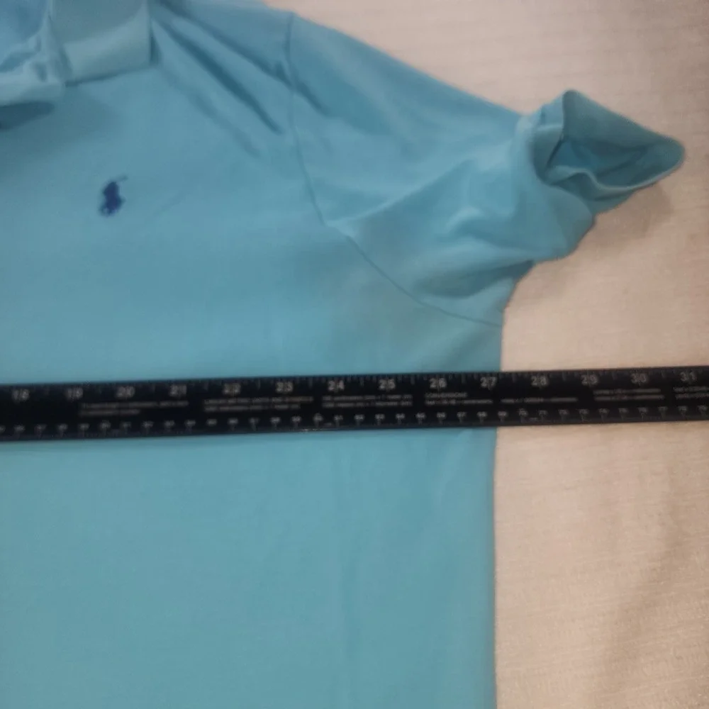 Polo Ralph Lauren Mens XXL Classic Fit Short Sleeve Cotton Polo Shirt Light Blue